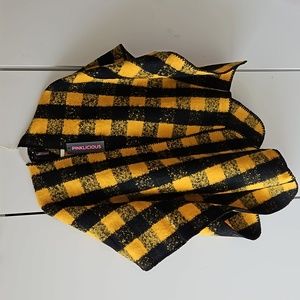 Very Soft Checkered Sweater Poncho One Size